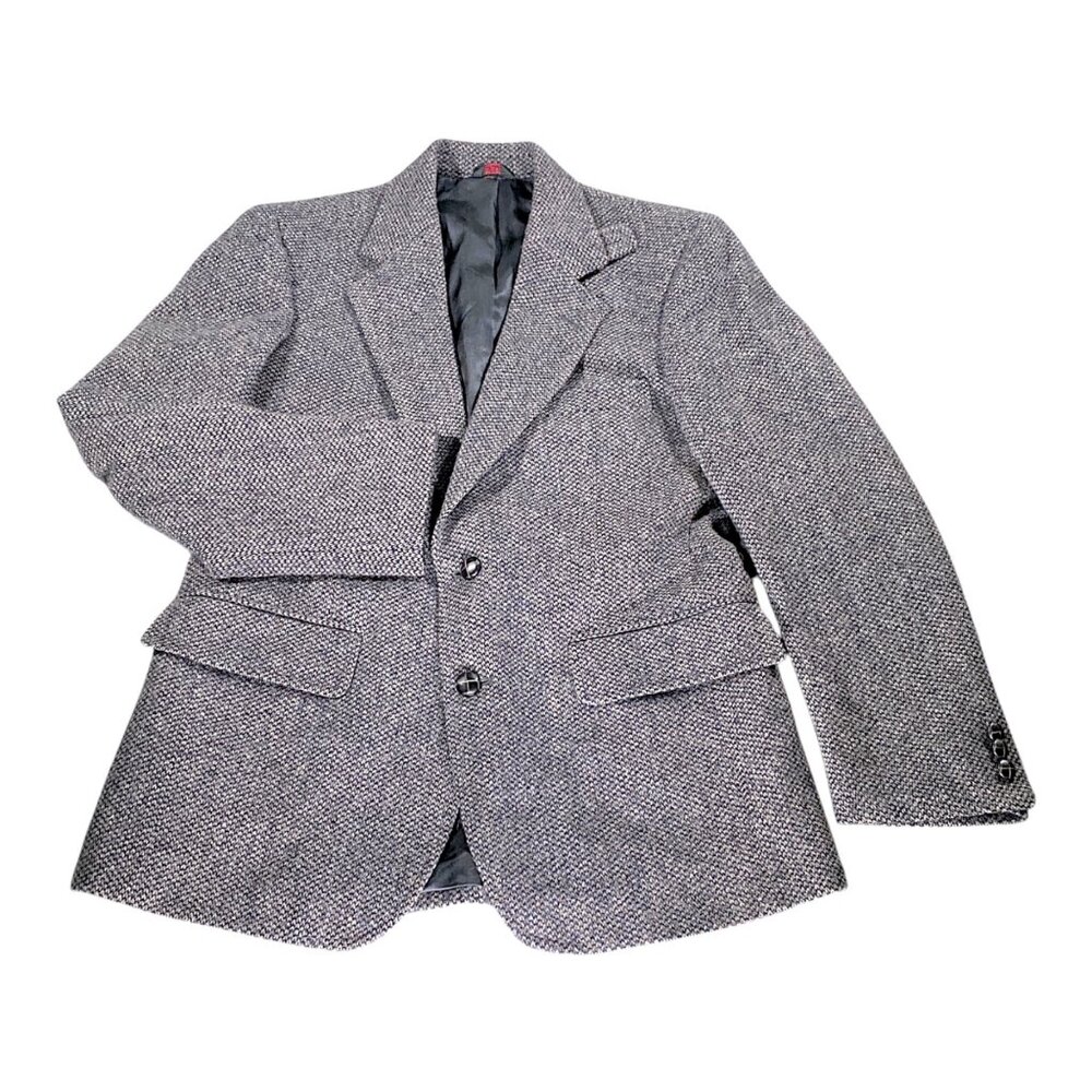 VTG Jacket Mens 38 Short Sport Birdseye Throat Latch Academia Gentleman Dandy